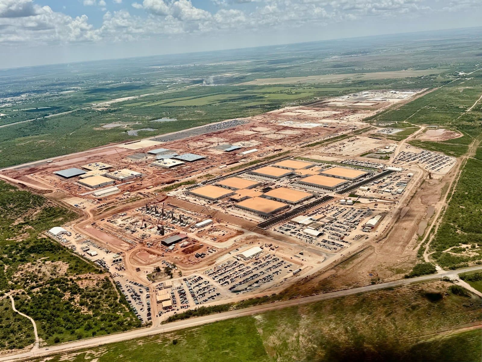 Stargate I veri merkezi inşaatı, Abilene (Teksas). Fotoğraf: OpenAI.